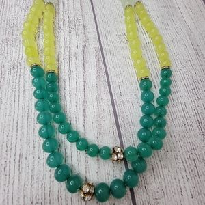 Green 16 inch beaded necklace